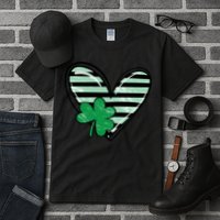 St Patrick's Day Clover Heart Holiday Tall T-Shirt
