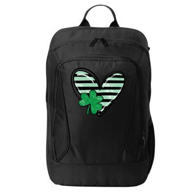 St Patrick's Day Clover Heart Holiday City Backpack