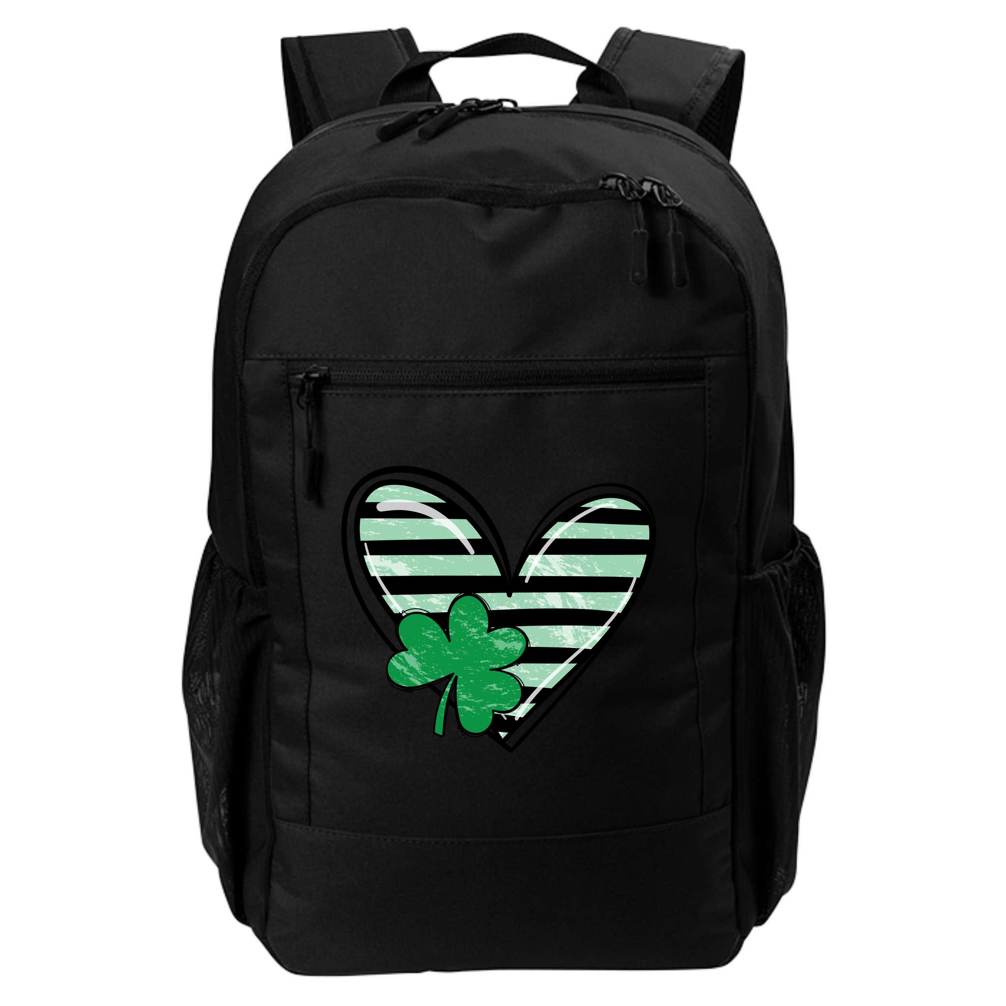 St Patrick's Day Clover Heart Holiday Backpack