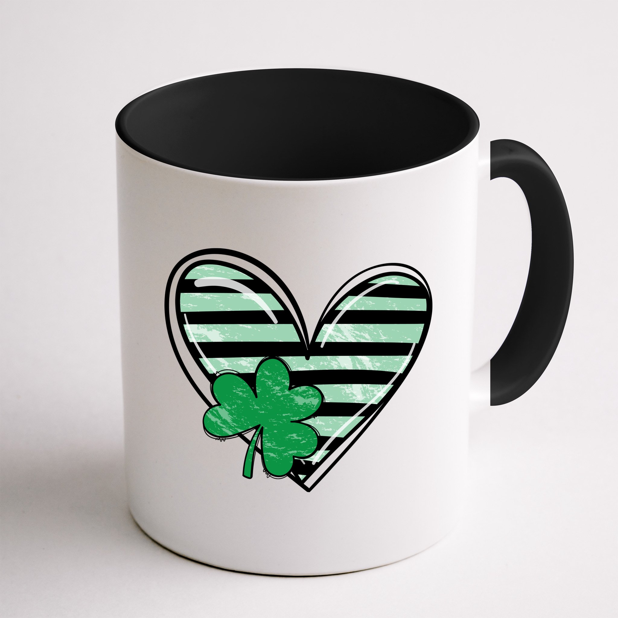St Patrick's Day Clover Heart Holiday Mug