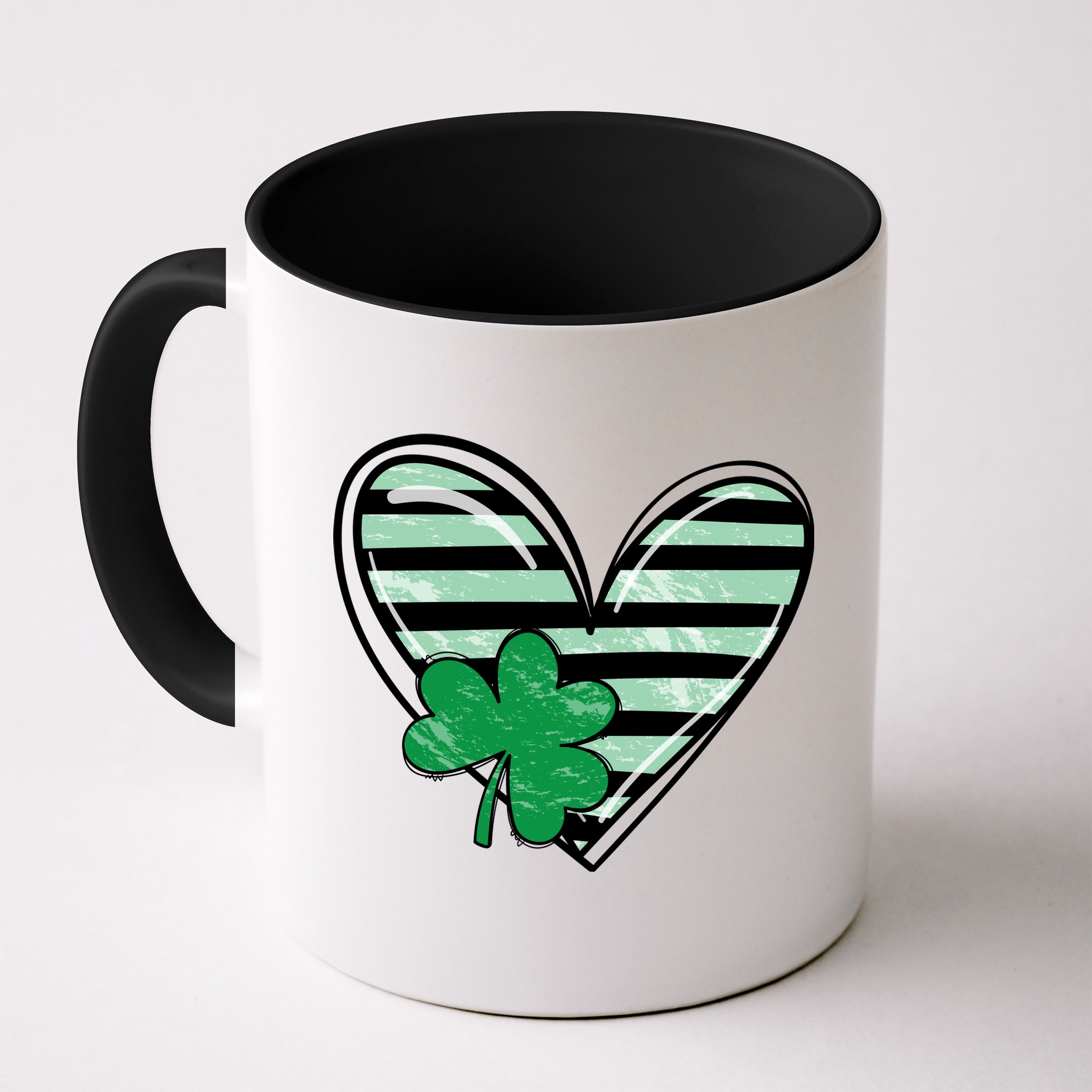 St Patrick's Day Clover Heart Holiday Mug