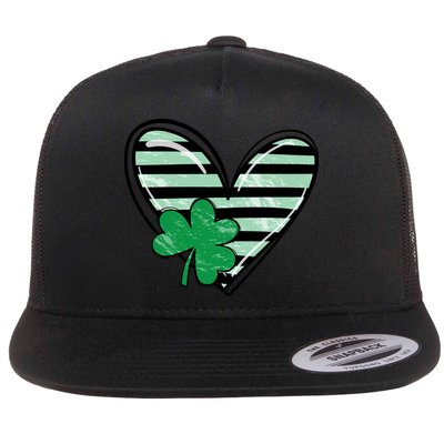 St Patrick's Day Clover Heart Holiday Flatbill Hat