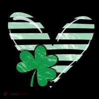 St Patrick's Day Clover Heart Holiday Flatbill Hat