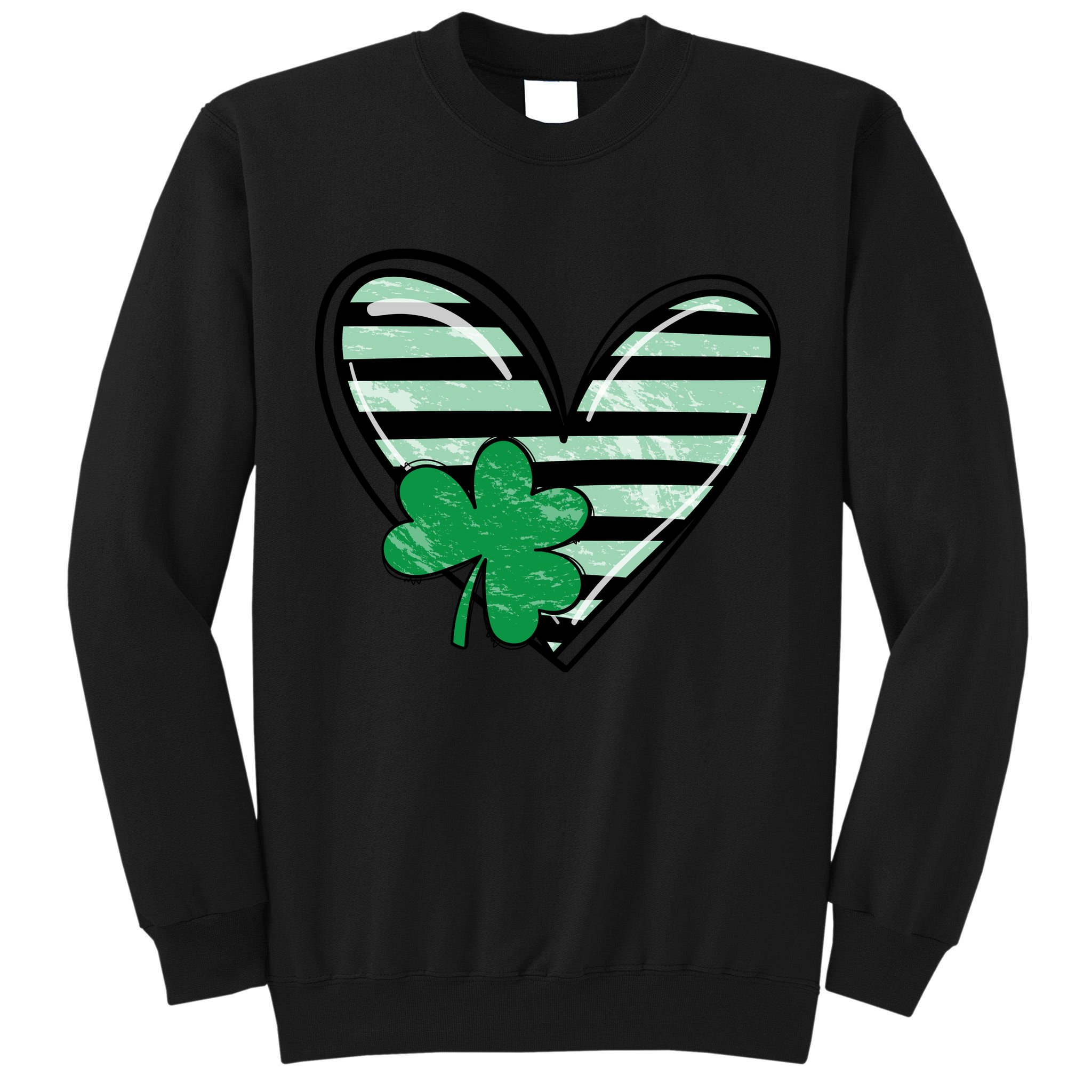 St Patrick's Day Clover Heart Holiday Tall Sweatshirt