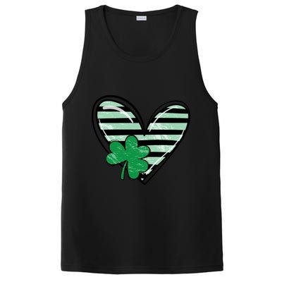 St Patrick's Day Clover Heart Holiday PosiCharge Competitor Tank