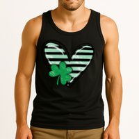 St Patrick's Day Clover Heart Holiday Tank Top