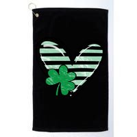 St Patrick's Day Clover Heart Holiday Golf Towel