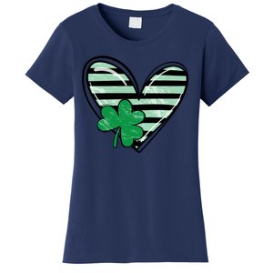 St Patrick's Day Clover Heart Holiday Women's T-Shirt