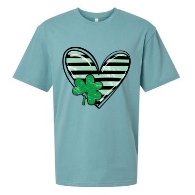 St Patrick's Day Clover Heart Holiday Sueded Cloud Jersey T-Shirt