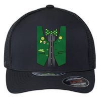 St Patricks Day Lucky Shamrock Vest Costume Flexfit Unipanel Trucker Cap