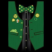 St Patricks Day Lucky Shamrock Vest Costume Backpack