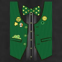St Patricks Day Lucky Shamrock Vest Costume 25L Jumbo Tote