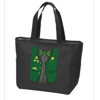 St Patricks Day Lucky Shamrock Vest Costume Zip Tote Bag