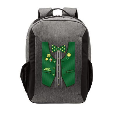 St Patricks Day Lucky Shamrock Vest Costume Vector Backpack