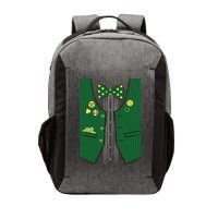 St Patricks Day Lucky Shamrock Vest Costume Vector Backpack