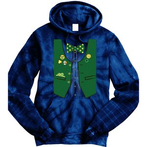 St Patricks Day Lucky Shamrock Vest Costume Tie Dye Hoodie