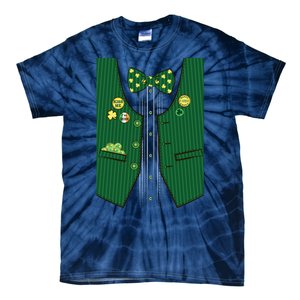 St Patricks Day Lucky Shamrock Vest Costume Tie-Dye T-Shirt