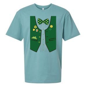 St Patricks Day Lucky Shamrock Vest Costume Sueded Cloud Jersey T-Shirt