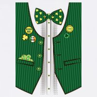 St Patricks Day Lucky Shamrock Vest Costume Garment-Dyed Sweatshirt