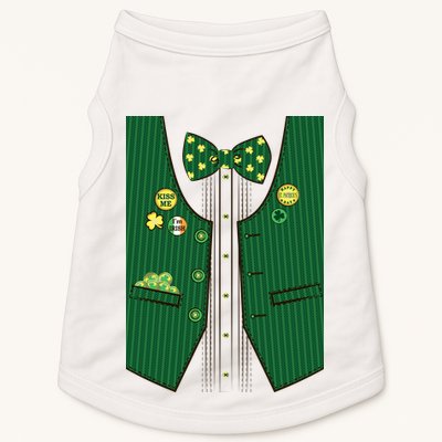 St Patricks Day Lucky Shamrock Vest Costume Doggie Tank