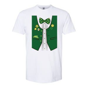 St Patricks Day Lucky Shamrock Vest Costume Softstyle CVC T-Shirt