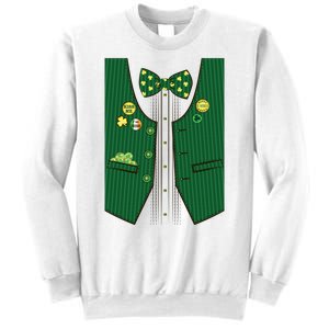 St Patricks Day Lucky Shamrock Vest Costume Sweatshirt