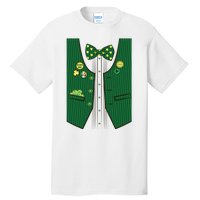 St Patricks Day Lucky Shamrock Vest Costume Tall T-Shirt