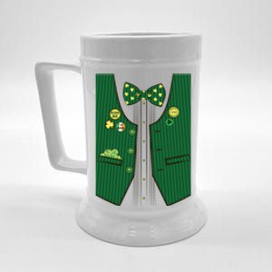 St Patricks Day Lucky Shamrock Vest Costume Beer Stein