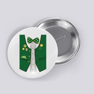 St Patricks Day Lucky Shamrock Vest Costume Button