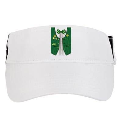 St Patricks Day Lucky Shamrock Vest Costume Adult Drive Performance Visor