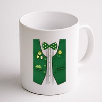 St Patricks Day Lucky Shamrock Vest Costume Coffee Mug