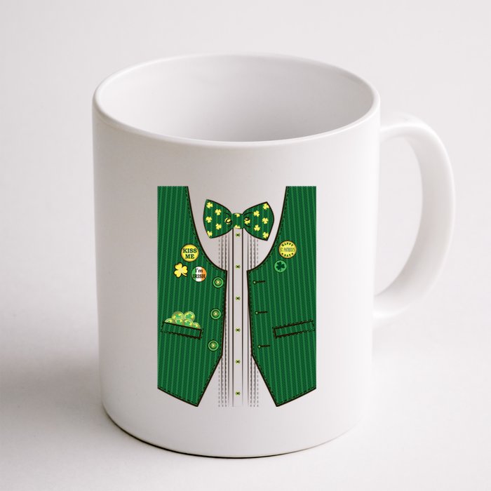 St Patricks Day Lucky Shamrock Vest Costume Coffee Mug