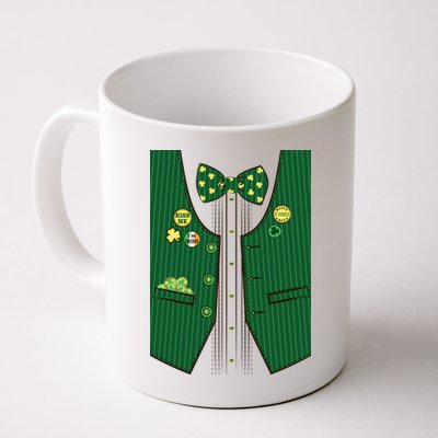St Patricks Day Lucky Shamrock Vest Costume Mug