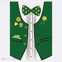 St Patricks Day Lucky Shamrock Vest Costume 11oz C Handle Ceramic Mug