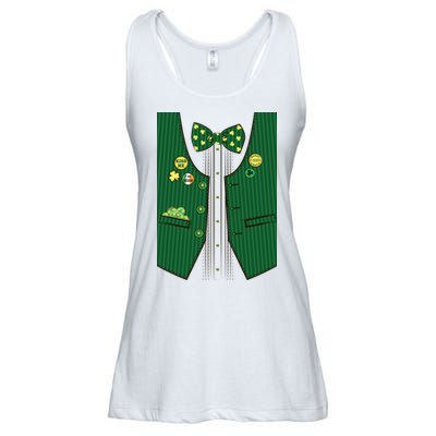 St Patricks Day Lucky Shamrock Vest Costume Ladies Essential Flowy Tank
