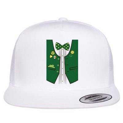 St Patricks Day Lucky Shamrock Vest Costume Flatbill Hat