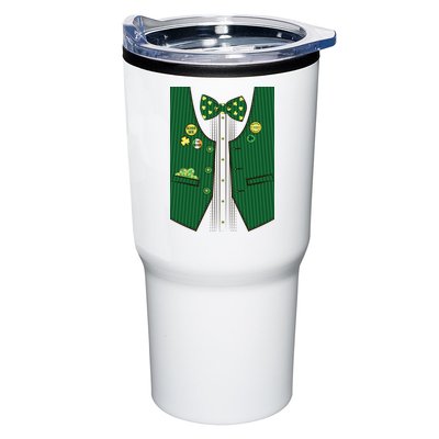 St Patricks Day Lucky Shamrock Vest Costume Tumbler