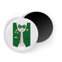 St Patricks Day Lucky Shamrock Vest Costume Magnet