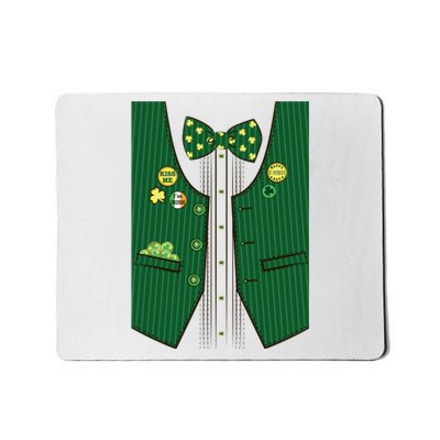 St Patricks Day Lucky Shamrock Vest Costume Mousepad