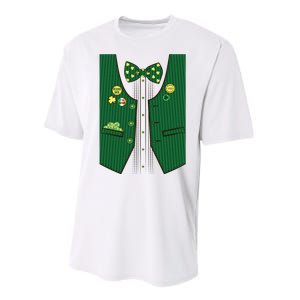 St Patricks Day Lucky Shamrock Vest Costume Performance Sprint T-Shirt