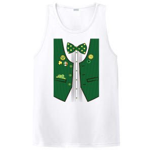 St Patricks Day Lucky Shamrock Vest Costume PosiCharge Competitor Tank