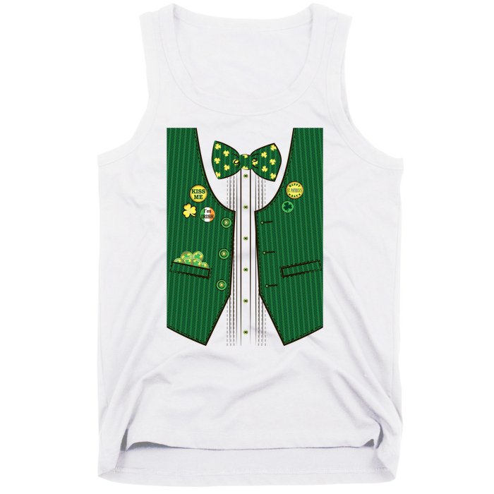 St Patricks Day Lucky Shamrock Vest Costume Tank Top