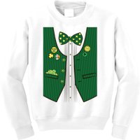 St Patricks Day Lucky Shamrock Vest Costume Kids Sweatshirt