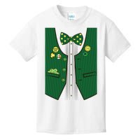 St Patricks Day Lucky Shamrock Vest Costume Kids T-Shirt