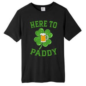 St Patricks Day Pajamas Here To Paddy Leaf Clover Irish Gift Tall Fusion ChromaSoft Performance T-Shirt