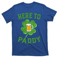 St Patricks Day Pajamas Here To Paddy Leaf Clover Irish Gift T-Shirt