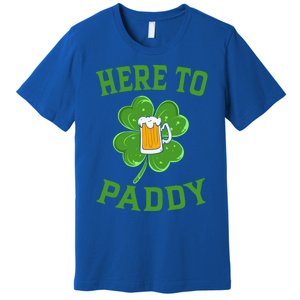 St Patricks Day Pajamas Here To Paddy Leaf Clover Irish Gift Premium T-Shirt