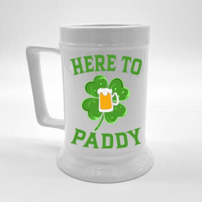 St Patricks Day Pajamas Here To Paddy Leaf Clover Irish Gift Beer Stein