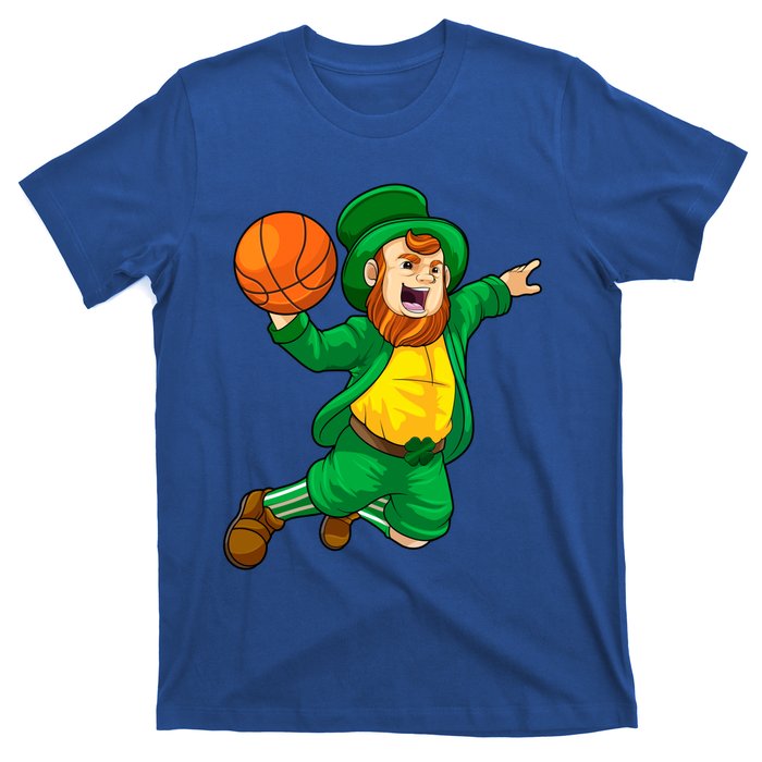 St Patricks Day Leprechaun Basketball Lucky Gift T-Shirt