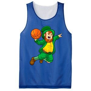 St Patricks Day Leprechaun Basketball Lucky Gift Mesh Reversible Basketball Jersey Tank